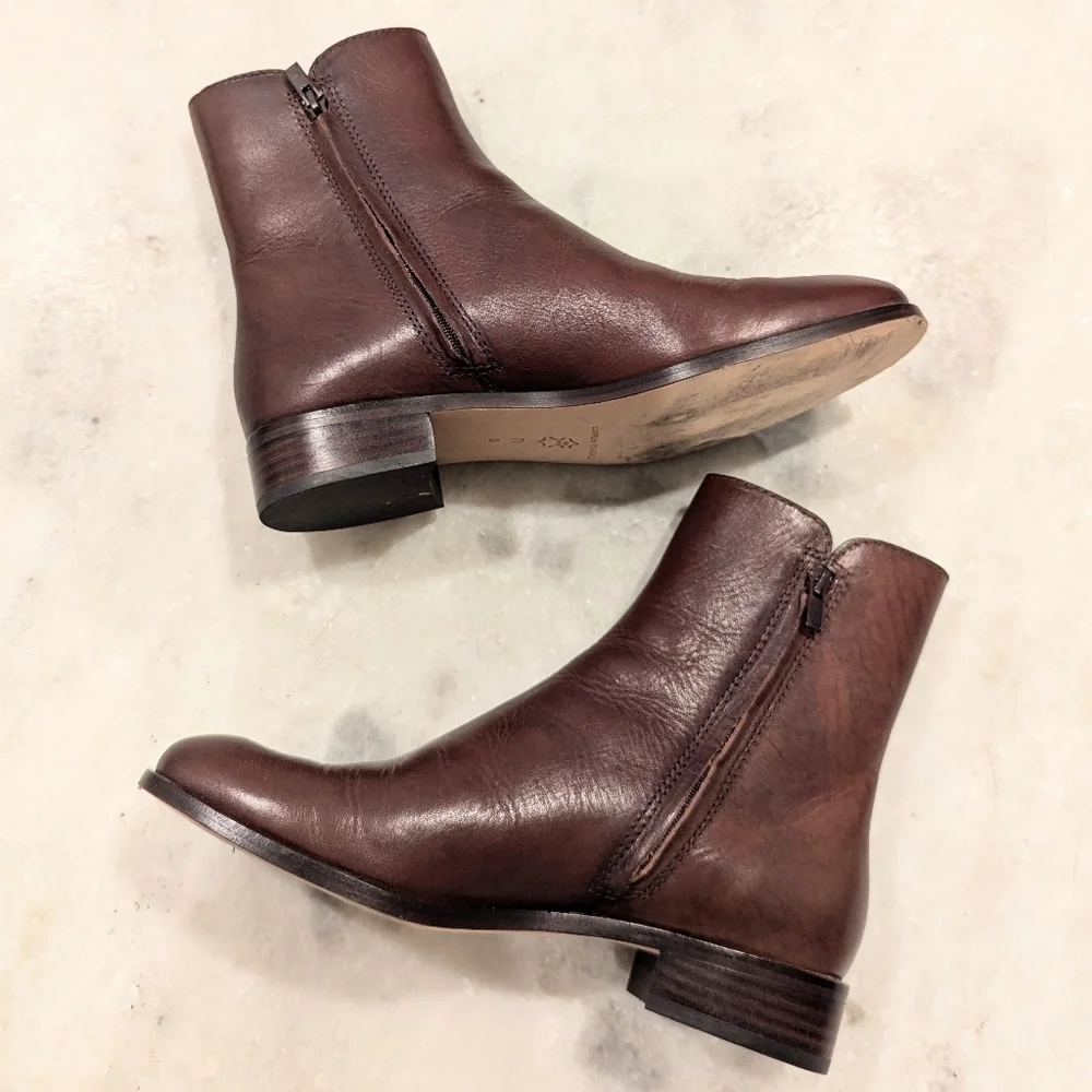Loeffler Randall Brown Leather Ankle Booties - Picture 5 of 12